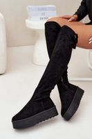 BIG STAR SHOES Dámské Kozačky Na Platformě Nad Kolena Big Star