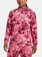 Under Armour Rival Terry Print Hoodie Sweatshirt Rosa