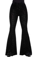 Damen Hose KILLSTAR - She's Electric Velvet Flares 4XL