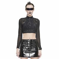 koszulka gotycki and punk damskie - I am a Cyborg But That's Okay Cyberpunk Crop - DEVIL FASHION - TT166 M-L