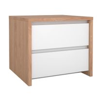Boxxx NOČNÝ STOLÍK, biela, farba duba, 52/45/48 cm