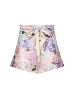 Dawning Printed Silk Flat Front Shorts
