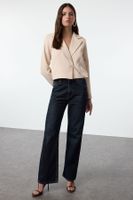 Trendyol Beige Chain Accessory Detailed Crop/Short Blazer Jacket