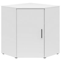 Carryhome ROHOVÁ KOMODA, biela, 71,5/83/71,5 cm