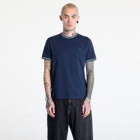 Μπλουζάκι FRED PERRY Twin Tipped T-Shirt Dark Carbon / Light Ecru / Label Green M