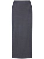 Tailored Wool Blend Midi Skirt