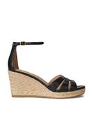 Lauren Ralph Lauren espadrilky na platforme po celej dĺžke dámske kožené Nellie