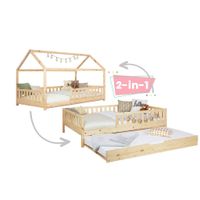 MID.YOU VÝSUVNÁ POSTEĽ, 140/200 cm prírodná farba