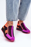 Bőr Magassarkú Sneakers Maciejka Fekete