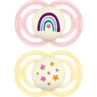 MAM Perfect Night 16+ months пустушка Pink/ Yellow 2 кс