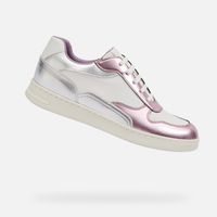 Silver women's sneakers Geox Jaysen - Women's