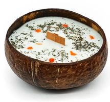 Tropikalia Svíčka v kokosu - vůně Limetka, bazalka & mandarinka