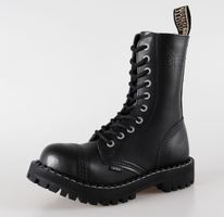 Schuhe STEEL - 10 Lochblende schwarz 48