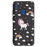 Silikónový čierny obal pre Huawei P Smart 2019 - Unicorn hviezdne nebo