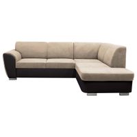 MID.YOU ROHOVÁ SEDAČKA, textil, tmavohnedá, béžová
