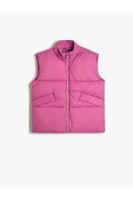 Koton Puffer Vest High Collar Zippered Pocket