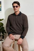 77856 Dewberry Polo Neck Mens Sweater-CAMEL