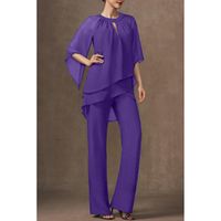 Elegantes Set Aus Tunika Und Langer Hose, Lila
