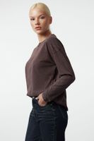 Trendyol Brown Vintage/Faded Effect Relaxed/Comfortable Fit Crew Neck Knitted T-Shirt