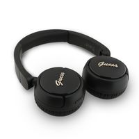 Bezdrátová sluchátka Guess Script Metal Logo, černá
