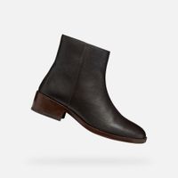 Dark Brown Women's Ankle Boots Geox Camexia - Ladies