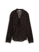 TOM TAILOR Bluza  tamno smeđa / crna