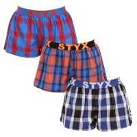3PACK dámské trenky Styx sportovní guma vícebarevné (3T100619) XL