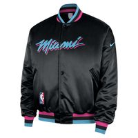 Nike NBA Miami Heat City Edition Premium Jacket - Pánske - Bunda Nike - Čierne - HQ5767-010 - Veľkosť: S