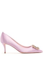 65mm Flower Crystal & Satin Pumps