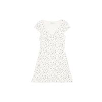 Cropp - Mini obleka s cvetličnim potiskom - bledo modra