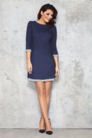 Nekonečná dámská šaty M039 námořnická modrá