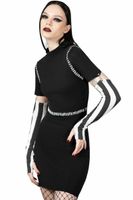 sukienka damska KILLSTAR - Stripes & Stitches - Black XL