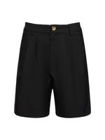 Carrie Pleated Wool Blend Shorts
