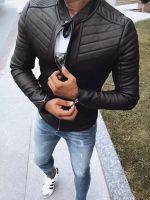 Pánská bunda kožená černá Dstreet
