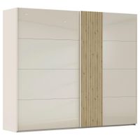 Novel ŠAT. SKRIŇA S POSUV. DVERAMI, farba duba, šampanská, 262/223/68 cm