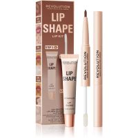 Makeup Revolution Lip Shape Kit ajakápoló készlet árnyalat Brown Nude 1 db