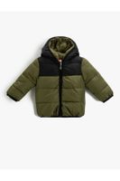 Koton Puffer Coat Hooded Inner Plush Lined Zipper