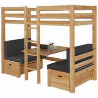 Xora VYVÝŠENÁ POSTEĽ, 90/200 cm tmavosivá