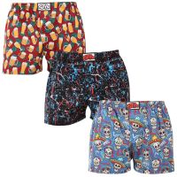 3PACK pánské trenky Styx art klasická guma nadrozměr vícebarevné (3E18456) 4XL