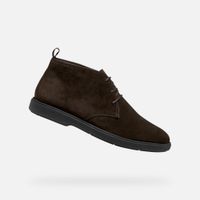 Dark brown men's ankle shoes Geox Spherica EC17 - Men's