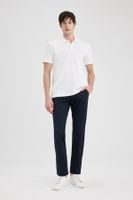 DEFACTO Regular Fit Straight Leg Gabardine Chino Canvas Trousers