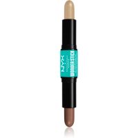 NYX Professional Makeup Wonder Stick Dual Face Lift obojstranná kontúrovacia tyčinka odtieň 02 Universal Light 2x4 g