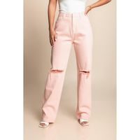 High Waist Jeans, Hellrosa