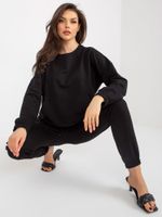 Basic black tracksuit with sweatshirt