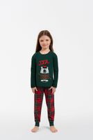 Kids' pajamas Tess, long sleeves, long legs - green/print