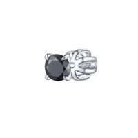 Olivie Stříbrná 4mm náušnice PIPPI BLACK 8758 1 ks