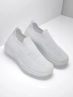 Resti Women's White Slip-On Sports Shoes