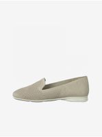 Tamaris Beige Patterned Leather Moccasins - Women