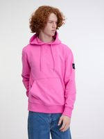 Calvin Klein Jeans Badge Hoodie Sweatshirt Rosa