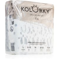 Kolorky Deluxe Velvet Dots одноразові ЕКО-підгузки розмір L 8-13 kg 19 кс